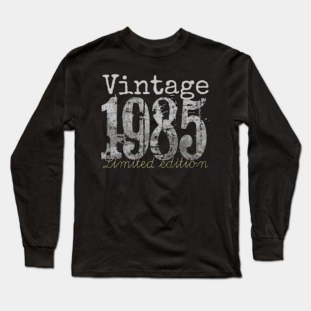 Vintage 1985 35 Year Old 1985 35th Birthday Gift Long Sleeve T-Shirt by semprebummer7